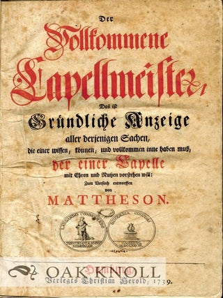 A COLLECTOR'S JOURNEY: NOTABLE MUSIC BOOKS WRITTEN PRIOR TO 1800.