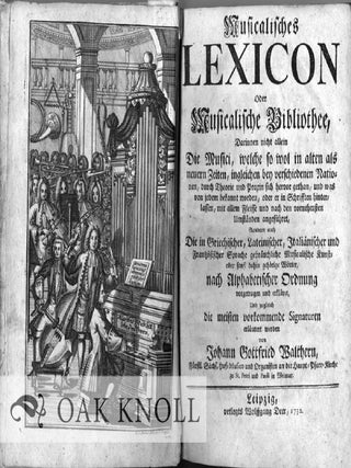 A COLLECTOR'S JOURNEY: NOTABLE MUSIC BOOKS WRITTEN PRIOR TO 1800.