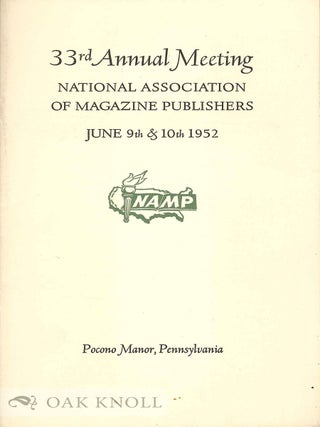 Order Nr. 133537 33RD ANNUAL MEETING NATIONAL ASSOCIATION OF MAGAZINE PUBLISHERS