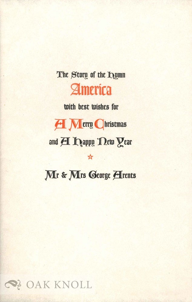 Order Nr. 133574 THE STORY OF THE HYMN AMERICA.
