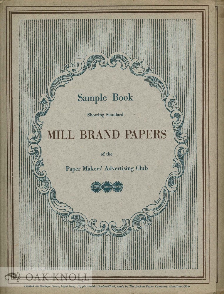 Order Nr. 133598 DIRECT ADVERTISING & SAMPLE BOOK OF MILL BRAND PAPERS. Brad Stephens.