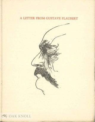 A LETTER FROM GUSTAVE FLAUBERT.