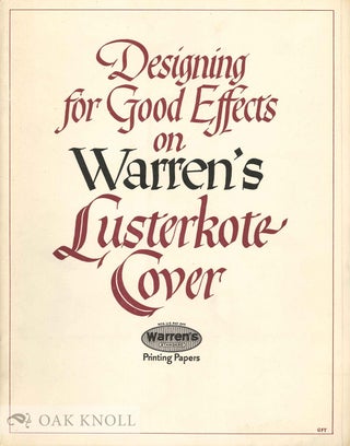 Order Nr. 133788 DESIGNING FOR GOOD EFFECTS ON WARREN'S LUSTERKOTE COVER