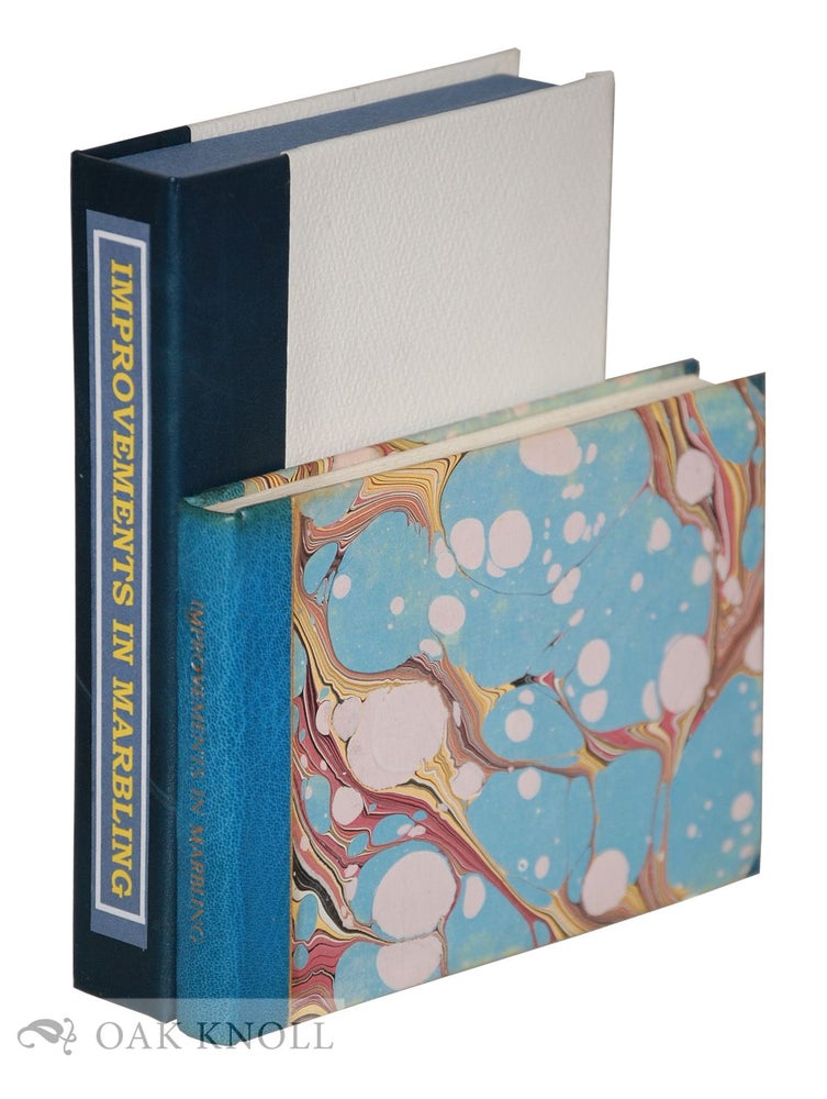 Order Nr. 133811 ON IMPROVEMENTS IN MARBLING THE EDGES OF BOOKS AND PAPER, A NINETEENTH CENTURY MARBLING ACCOUNT EXPLAINED AND ILLUSTRATED WITH FOURTEEN ORIGINAL MARBLED SAMPLES. Richard J. Wolfe.
