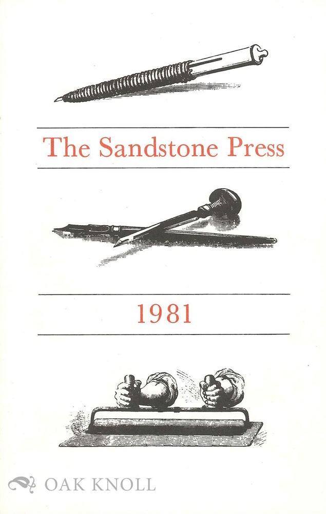 Order Nr. 133991 THE SANDSTONE PRESS.