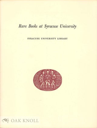 Order Nr. 134001 RARE BOOKS AT SYRACUSE UNIVERSITY