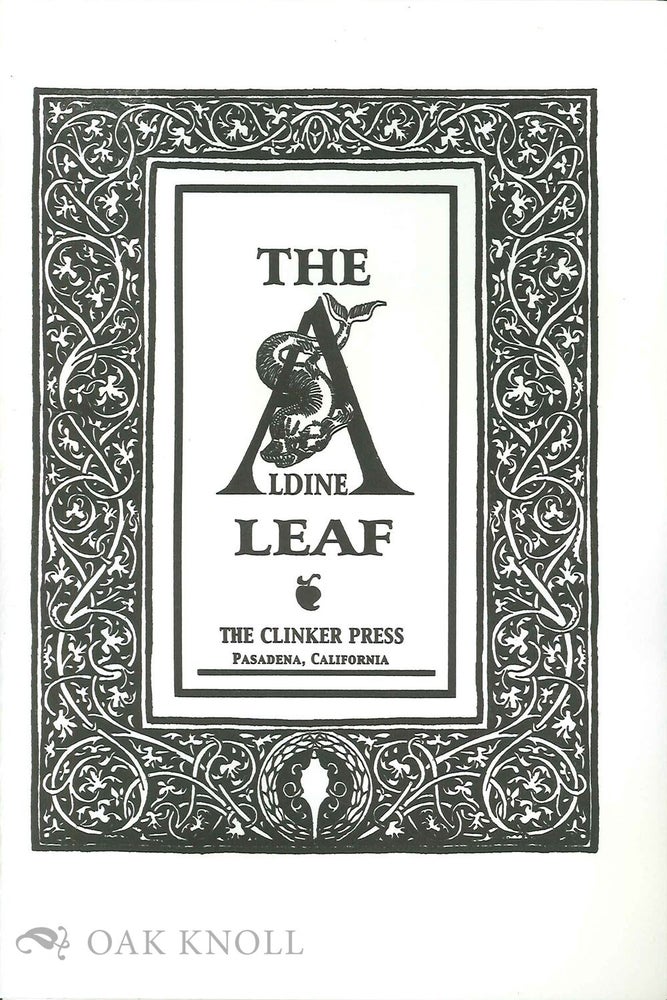 Order Nr. 134036 THE ALDINE LEAF. Andre Chaves.