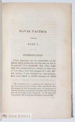 AN ESSAY ON NAVAL TACTICS SYSTEMATICAL AND HISTORICAL.