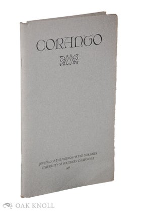 Order Nr. 134155 CORANTO: JOURNAL OF THE FRIENDS OF THE LIBRARIES