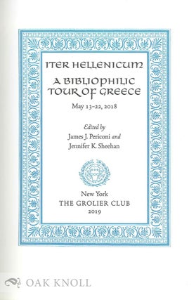 THE GROLIER CLUB ITER HELLENICUM.