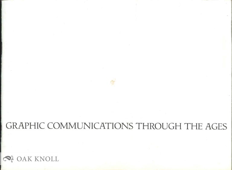 Order Nr. 134240 GRAPHIC COMMUNICATIONS THROUGH THE AGES.