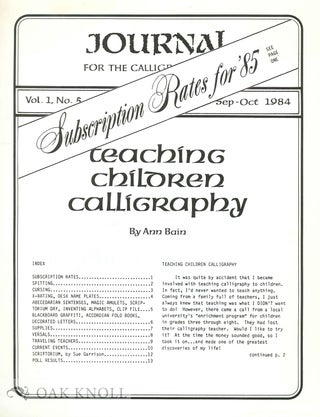 Order Nr. 134270 JOURNAL FOR THE CALLIGRAPHIC ARTS