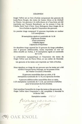 FORGER L'EFFROI.