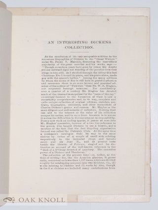 A WEEK'S TRAMP IN DICKENS-LAND. TOGETHER WITH PERSONAL REMINISCENCES OF THE 'INIMITABLE BOZ' THERIN COLLECTED.
