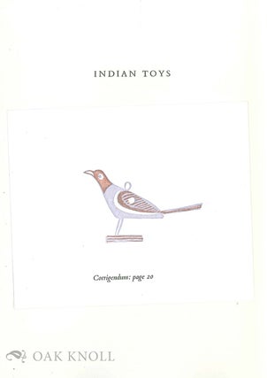 THEIR BOOK OF TOYS FROM INDIA.