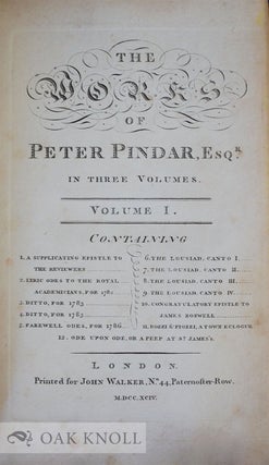 THE WORKS OF PETER PINDAR.