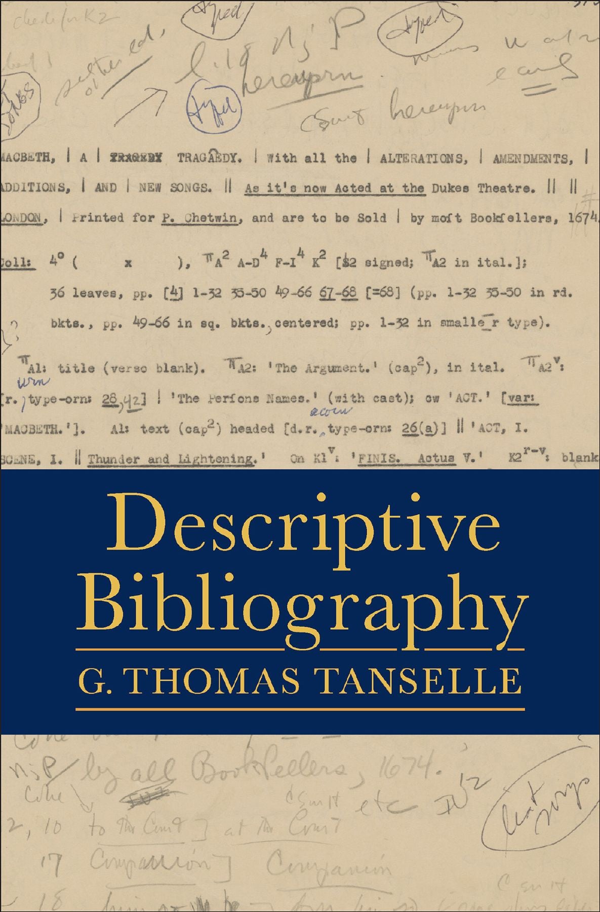 DESCRIPTIVE BIBLIOGRAPHY by G. Thomas Tanselle on Oak Knoll