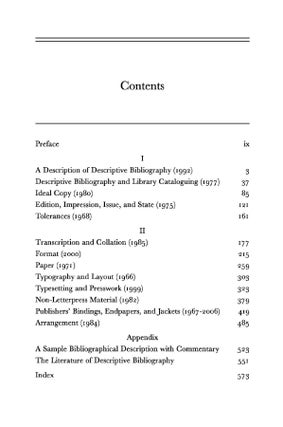 DESCRIPTIVE BIBLIOGRAPHY