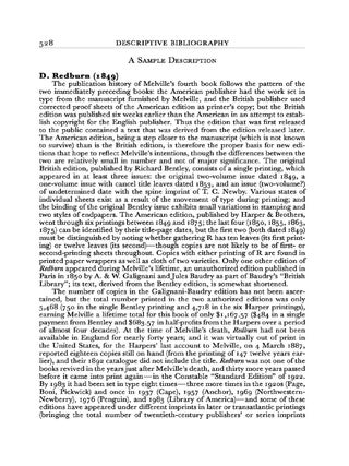 A SAMPLE BIBLIOGRAPHICAL DESCRIPTION WITH COMMENTARY