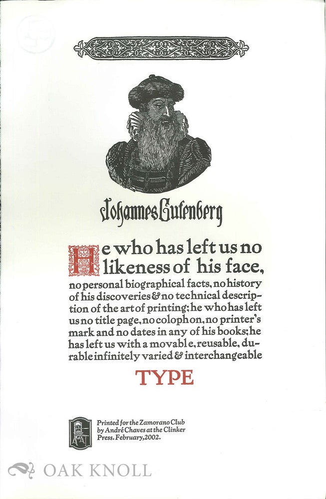 Order Nr. 134760 JOHANNES GUTENBERG.
