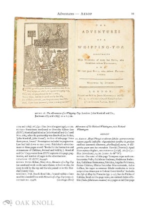 CATALOGUE OF THE COTSEN CHILDREN'S LIBRARY: THE PRE-1801 IMPRINTS, (VOLS. I & II)