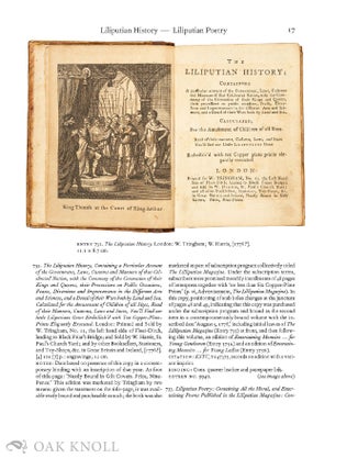CATALOGUE OF THE COTSEN CHILDREN'S LIBRARY: THE PRE-1801 IMPRINTS, (VOLS. I & II)