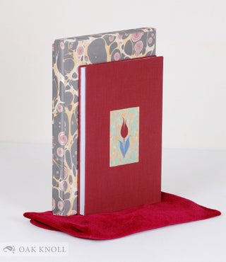 MINIATUR FLOWERS IN MARBLING. AN ACCORDION BOOK WITH TEN MINIATUR FLOWERS.