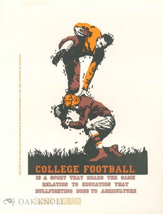 Order Nr. 134785 COLLEGE FOOTBALL. Elbert Hubbard