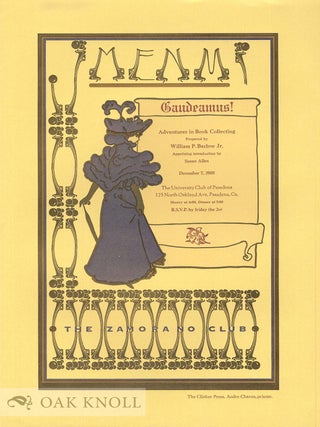 Order Nr. 134819 ADVENTURES IN BOOK COLLECTING. William P. Barlow Jr