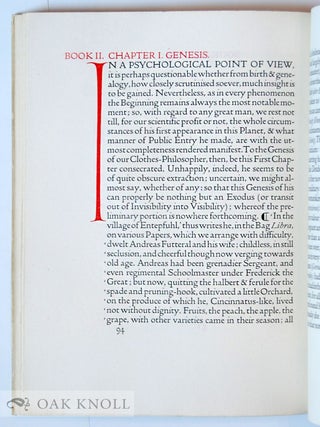 SARTOR RESARTUS: THE LIFE & OPINIONS OF HERR TEUFELSDROECKH.