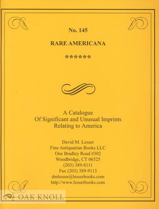 Order Nr. 135148 Four Americana catalogues issued by David M. Lesser. #132, 143, 144, & 145