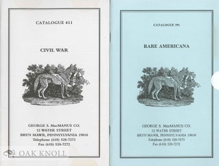 Order Nr. 135162 Two catalogues issued by George S. MacManus Co