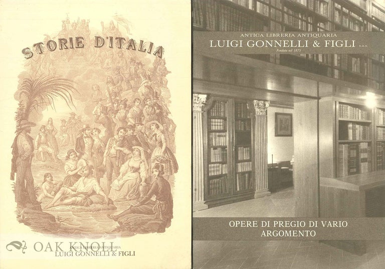 Order Nr. 135165 Two catalogues issued by Antica Libreria Antiquaria Luigi Gonnelli & Figli.