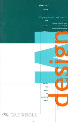 Order Nr. 135183 MONOTYPE: DESIGNING BUSINESS DOCUMENTS