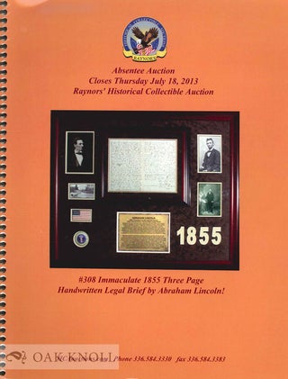 Group of seven auction catalogues issued by Raynor's Historical Collectible Auction.