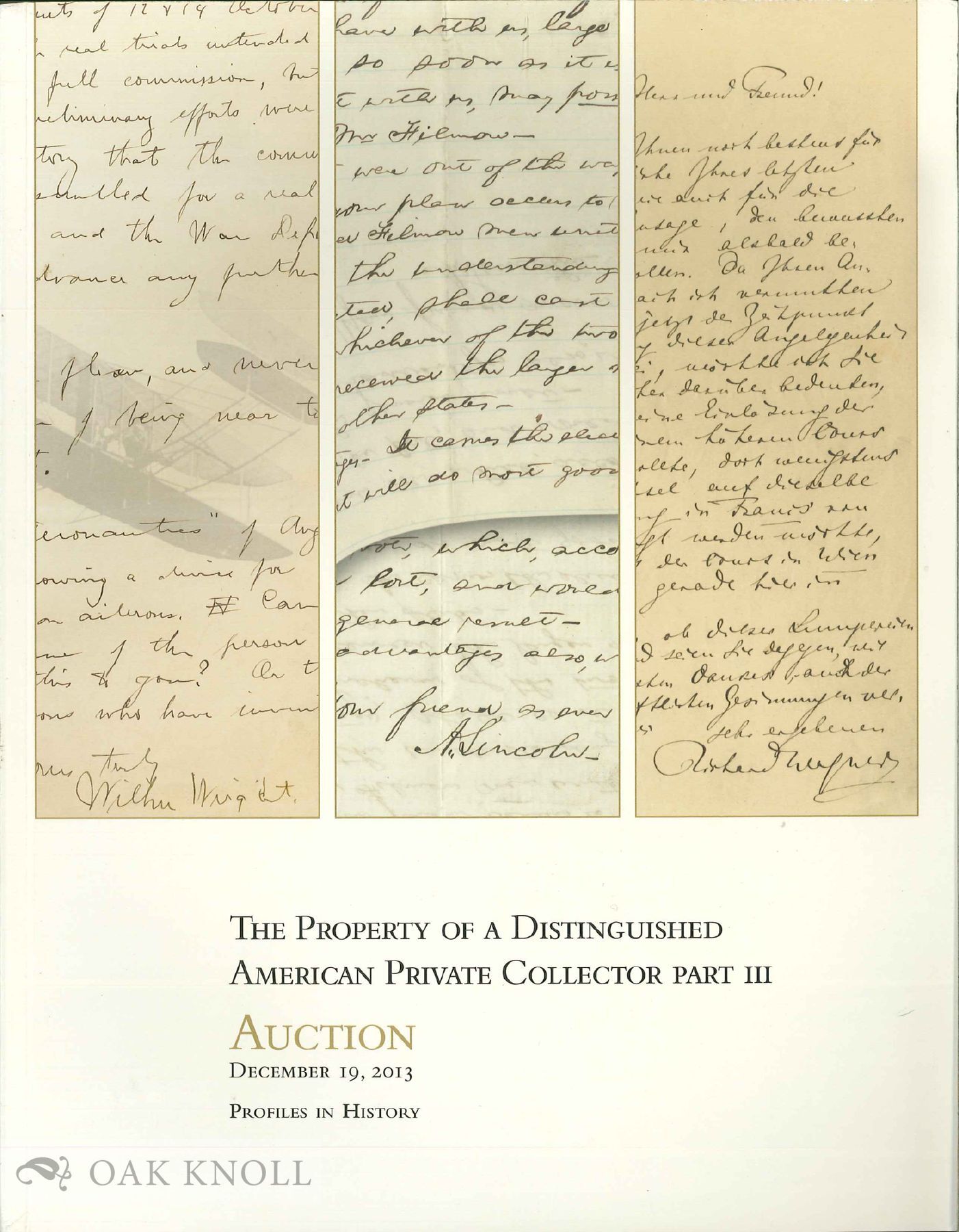 Three catalogues issued by Profiles in History