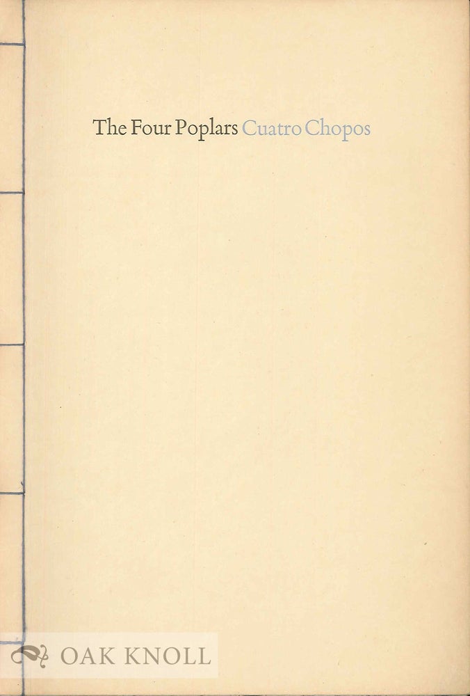 Order Nr. 135244 THE FOUR POPLARS, CUATRO CHOPOS. Octavio Paz.