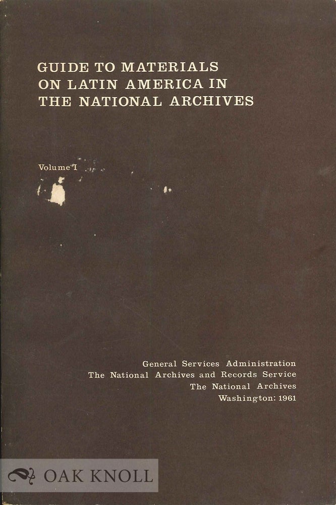 Order Nr. 135375 GUIDE TO MATERIALS ON LATIN AMERICA IN THE NATIONAL ARCHIVES. John Parker Harrison.