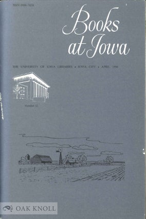 Order Nr. 135393 BOOKS AT IOWA. NUMBER 52. APRIL 1990. Robert A. McCown