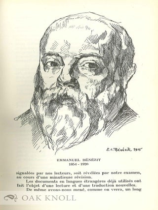 DICTIONNAIRE CRITIQUE ET DOCUMENTAIRE DES PEINTRES, SCULPTEURS, DESSIN ATEURS ET GRAVEURS, DE TOUS LES TEMPS ET DE TOUS LES PAYS ....