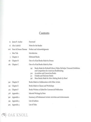 PETER AND DONNA THOMAS: BIBLIOGRAPHY, 1974-2020.