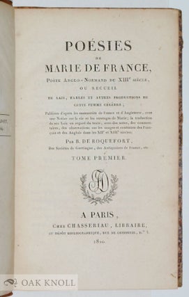 POÉSIES DE MARIE DE FRANCE.
