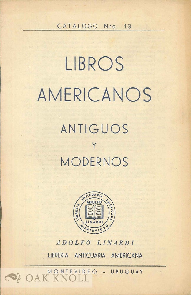 Order Nr. 135647 LIBROS AMERICANOS ANTIGUOS Y MODERNOS.