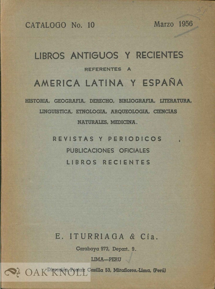 Order Nr. 135648 LIBROS ANTIGUOS Y RECIENTES REFERENTES A AMERICA LATINA Y ESPAÑA.