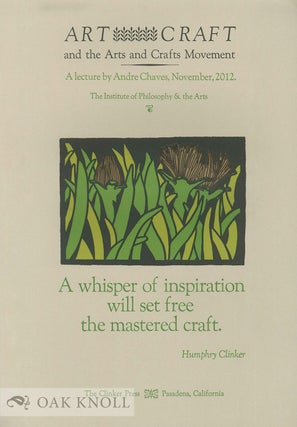 Order Nr. 135698 ART-CRAFT AND THE ARTS AND CRAFTS MOVEMENT. Humphry Clinker