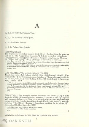 NEW ZEALAND NATIONAL BIBLIOGRAPHY TO THE YEAR 1960.