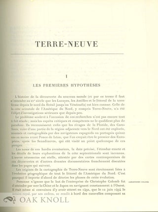 D&Eacute;COUVERTE ET &Eacute;VOLUTION CARTOGRAPHIQUE DE TERRE-NEUVE ET DES PAYS CIRCONVOISINS 1497-1501-1769.