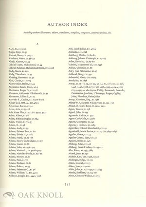A CATALOGUE OF THE COTSEN CHILDREN'S LIBRARY: COMPREHENSIVE INDEX