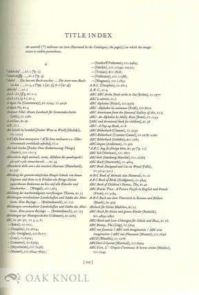 A CATALOGUE OF THE COTSEN CHILDREN'S LIBRARY: COMPREHENSIVE INDEX