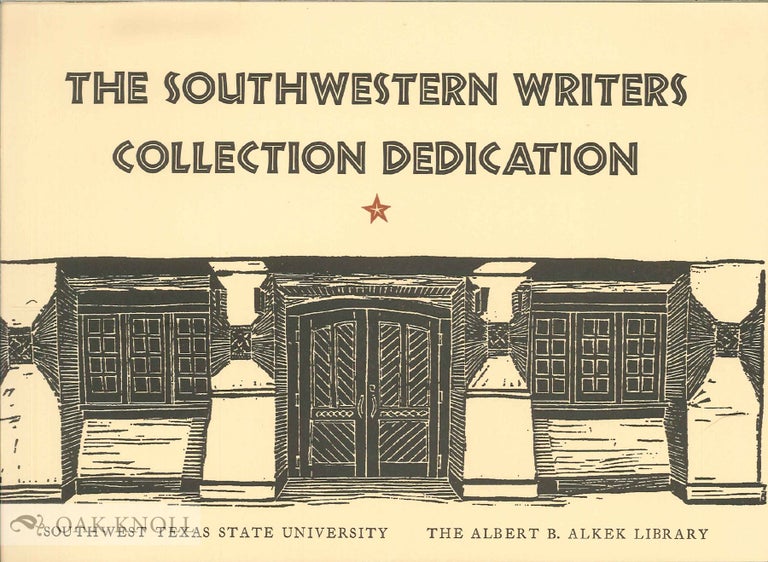 Order Nr. 136129 THE SOUTHWESTERN WRITERS COLLECTION DEDICATION. Richard Holland.